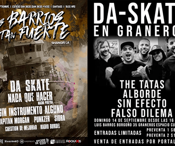 Da Skate aterriza en Chile con doble fecha y un cartel de lujo en Santiago y Graneros